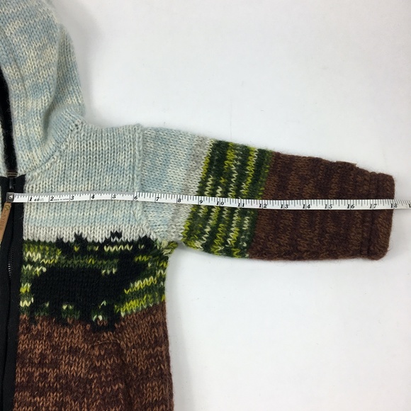 Kyber Elk in Rockies Zip Hooded Wool Sweater Coat - Picture 7 of 12